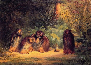  Holbrook Oil Painting - Owls William Holbrook Beard animal